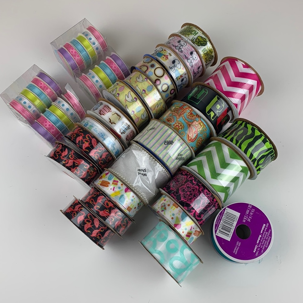 Ribbon Lot Variety of Colors & Patterns